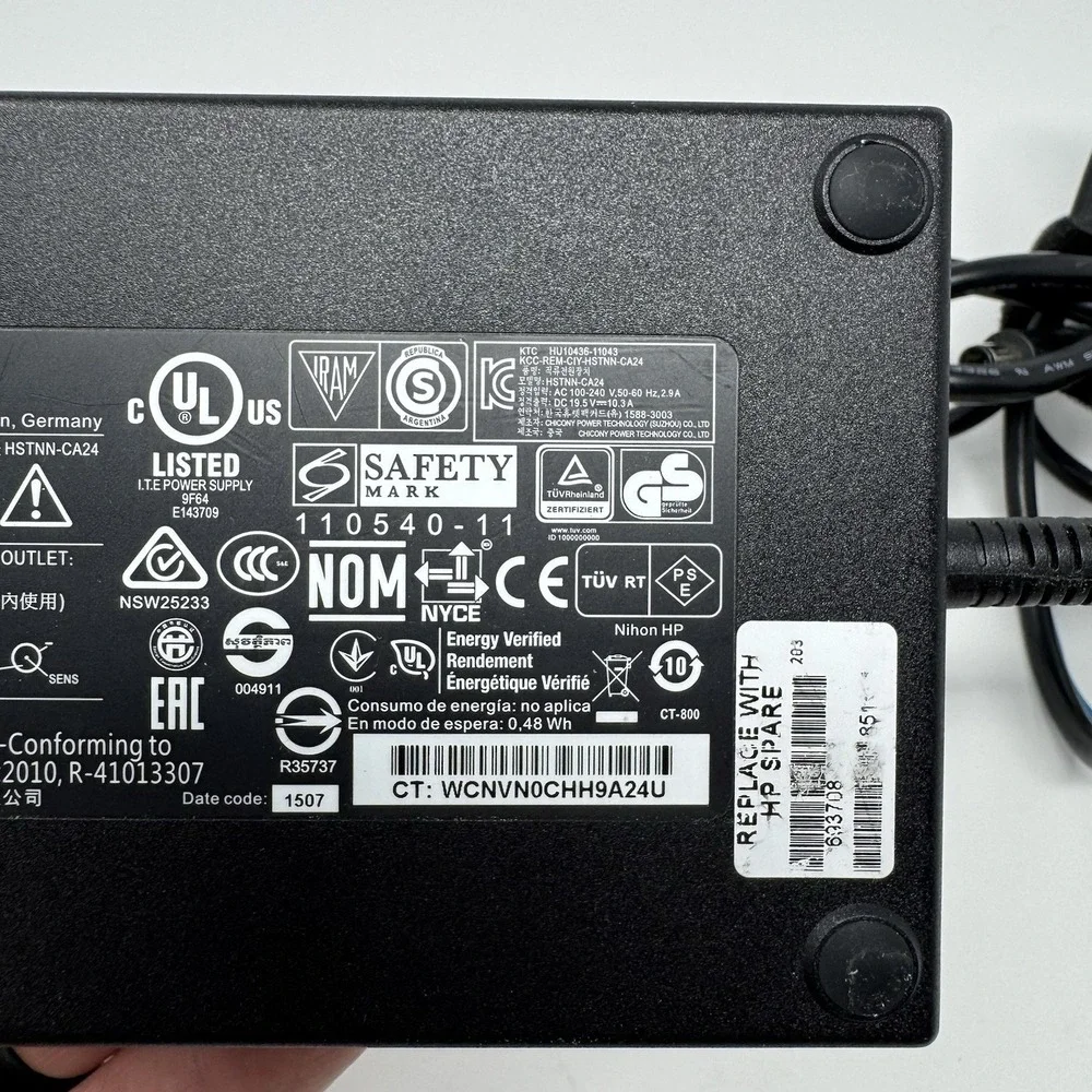 Genuine Original HP 19.5V 10.3A 200W 677764-002 Power Supply Adapter HSTNN-CA24